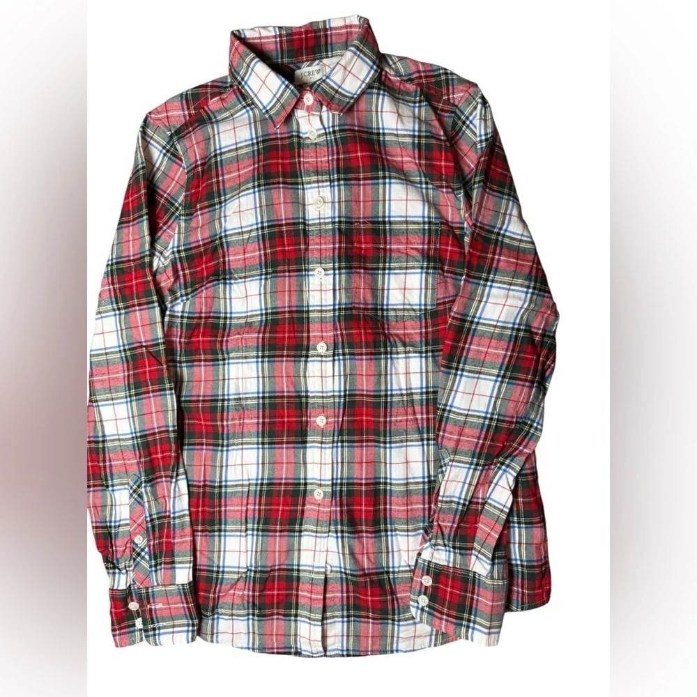 J.Crew Plaid Button-Down Shirt | 100% Cotton | XS